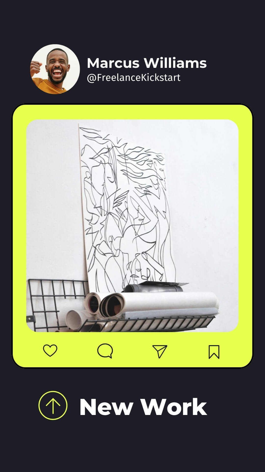 The Widget Kit template design "Social Instagram" with 9x16 aspect ratio