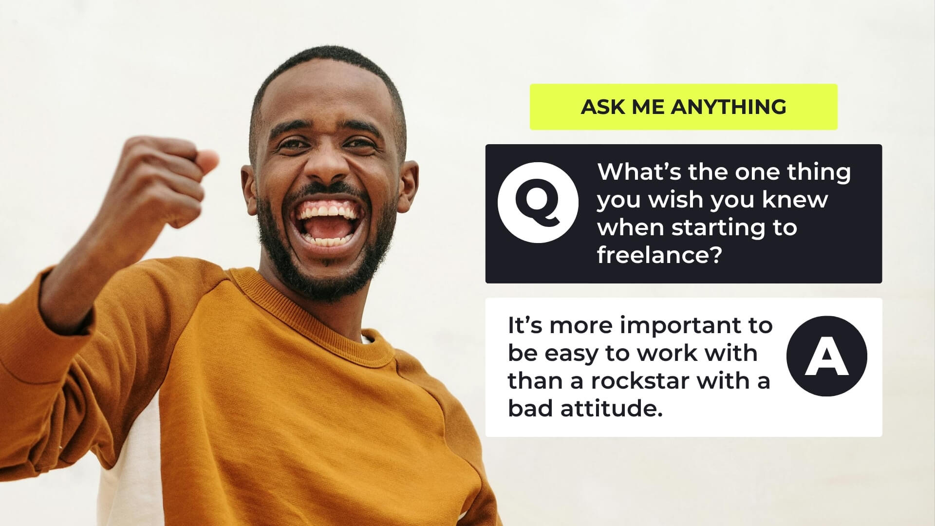 The Widget Kit template design "Question & Answer" with 16x9 aspect ratio