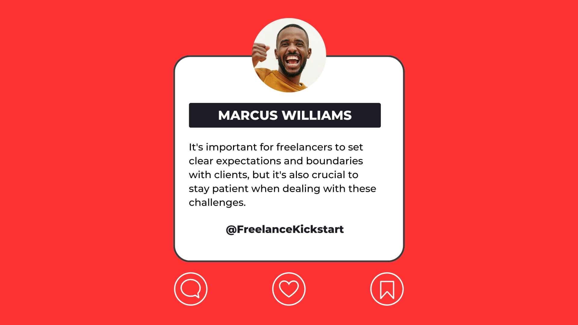 The Widget Kit template design "Social Tweet 02" with 16x9 aspect ratio