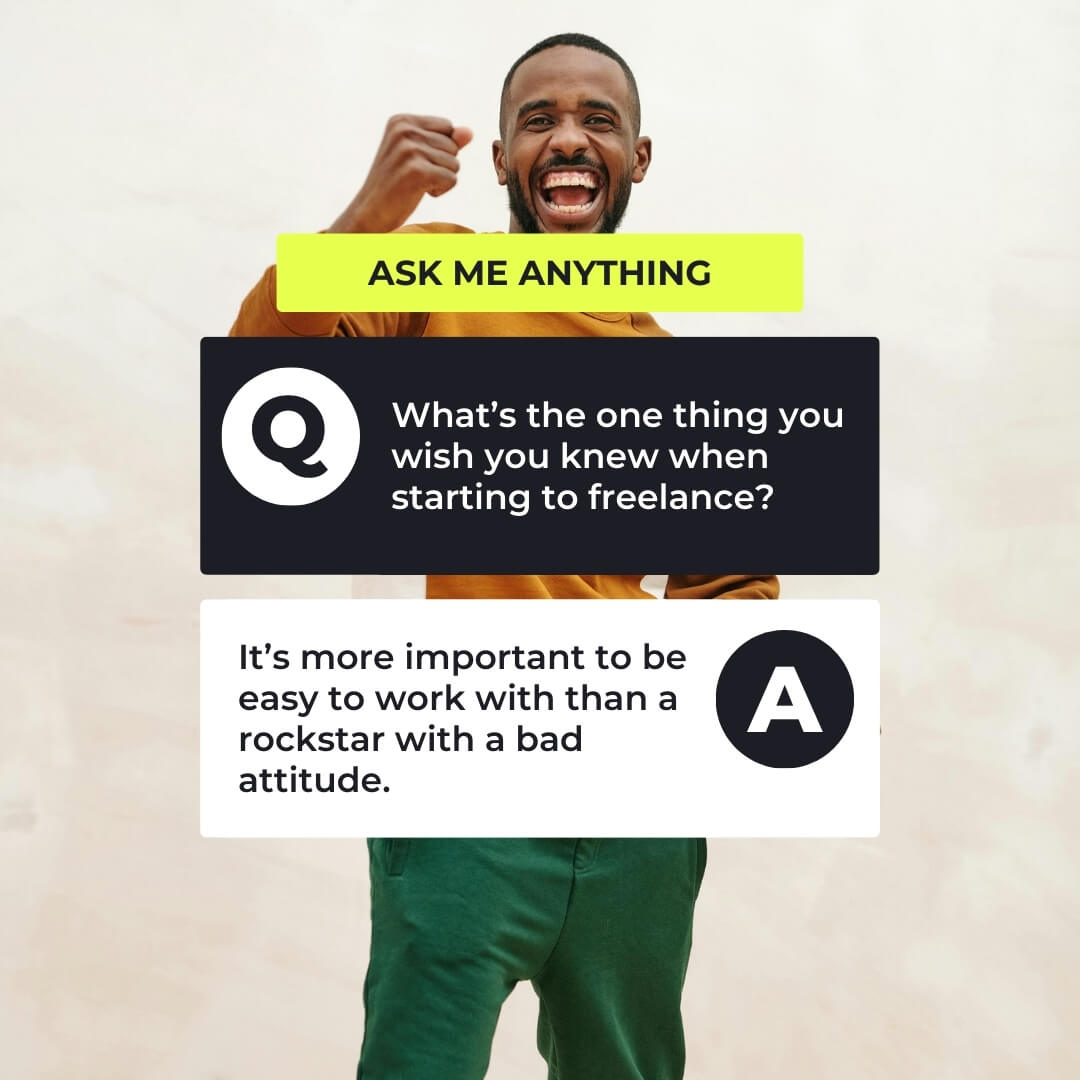 The Widget Kit template design "Question & Answer" with 1x1 aspect ratio