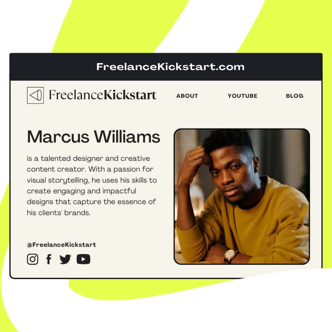 The LoopDeLoop Kit template design "Website" with 1x1 aspect ratio