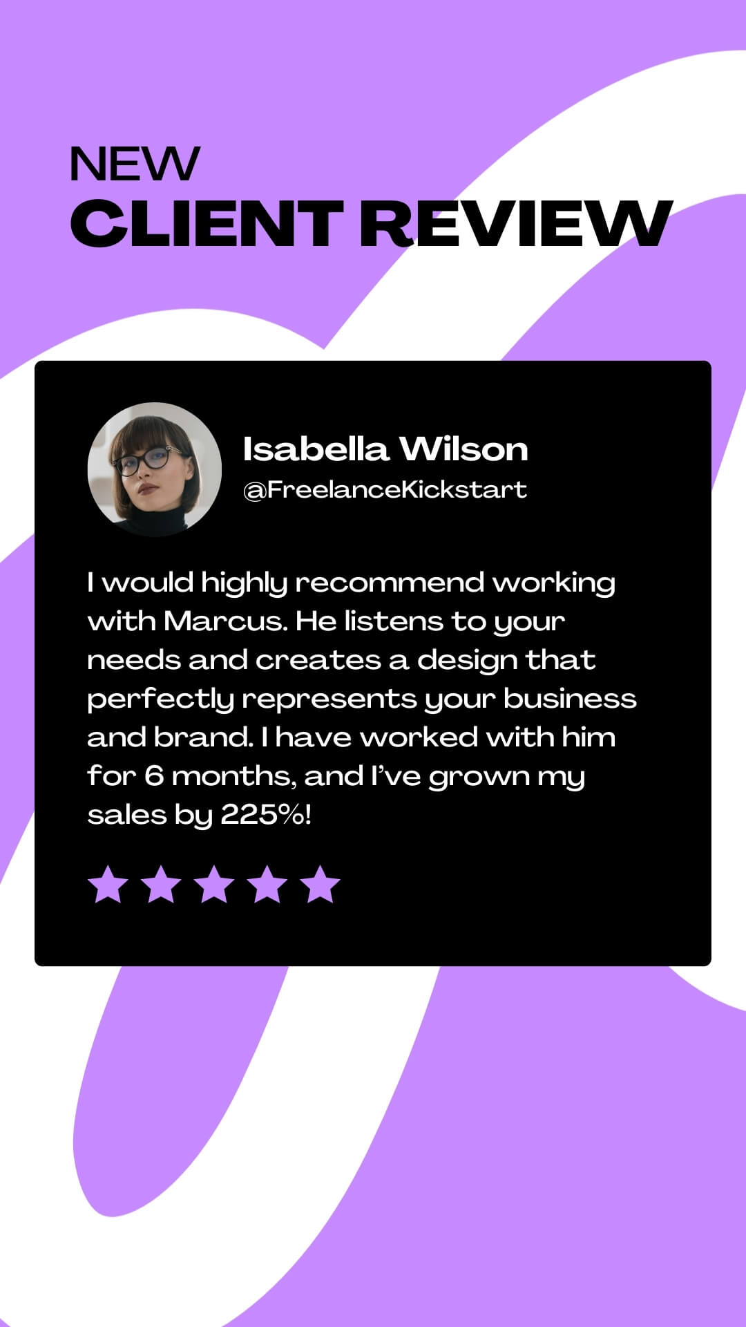 The LoopDeLoop Kit template design "Client Review" with 9x16 aspect ratio