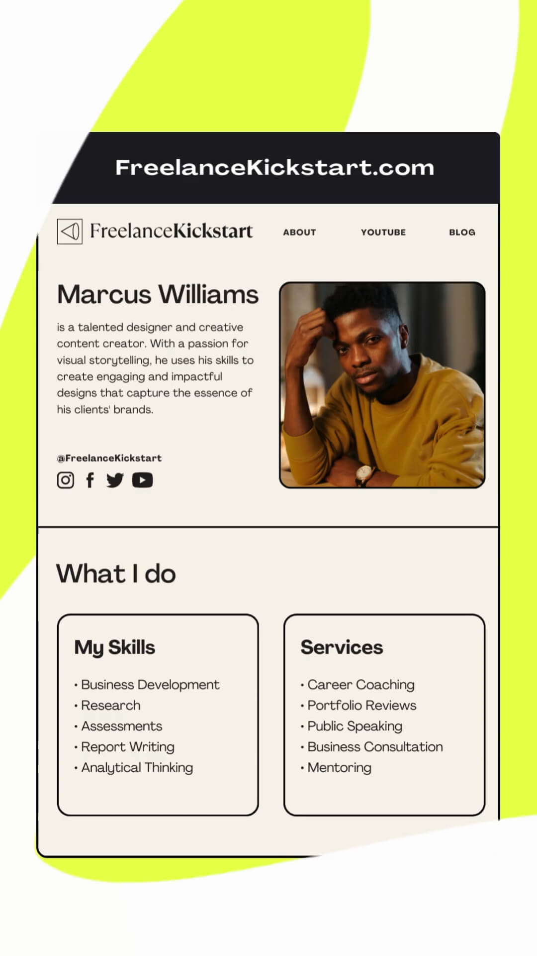 The LoopDeLoop Kit template design "Website" with 9x16 aspect ratio
