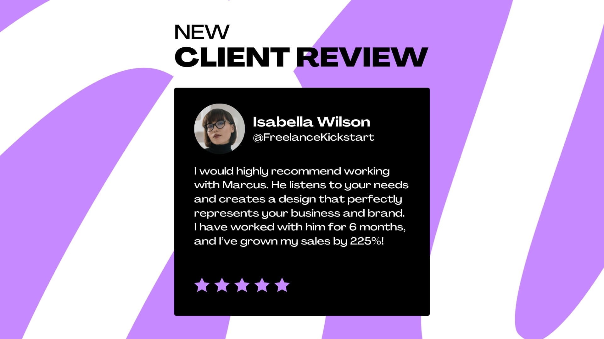 The LoopDeLoop Kit template design "Client Review" with 16x9 aspect ratio