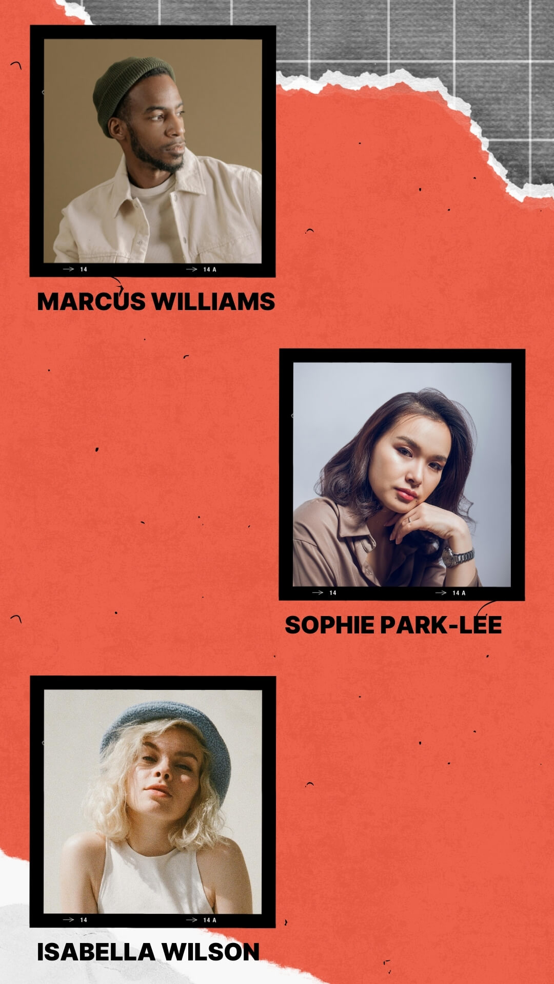 The Polaroid Kit template design "Frame 3Up 02" with 9x16 aspect ratio
