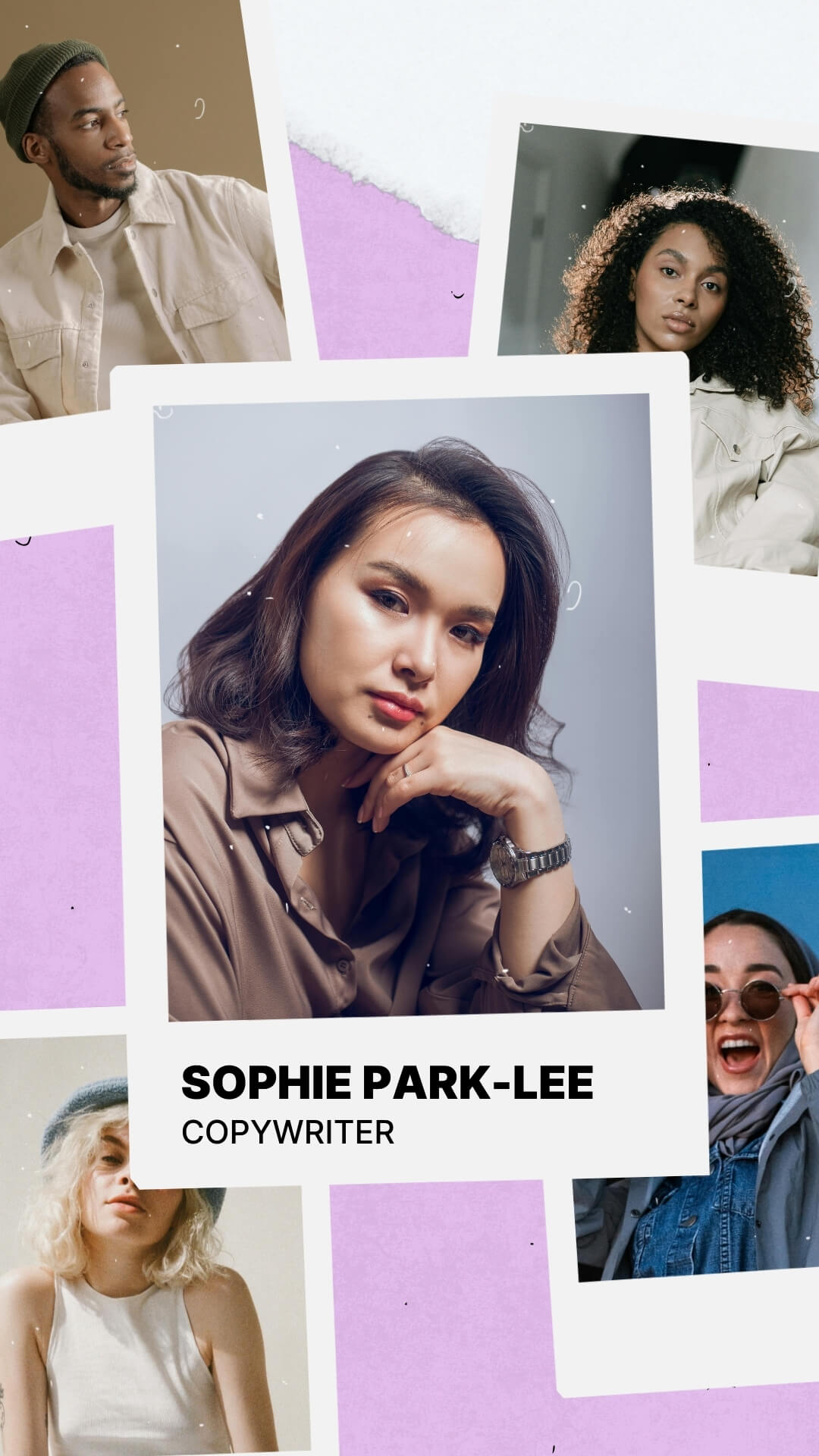 The Polaroid Kit template design "Frame 5Up" with 9x16 aspect ratio
