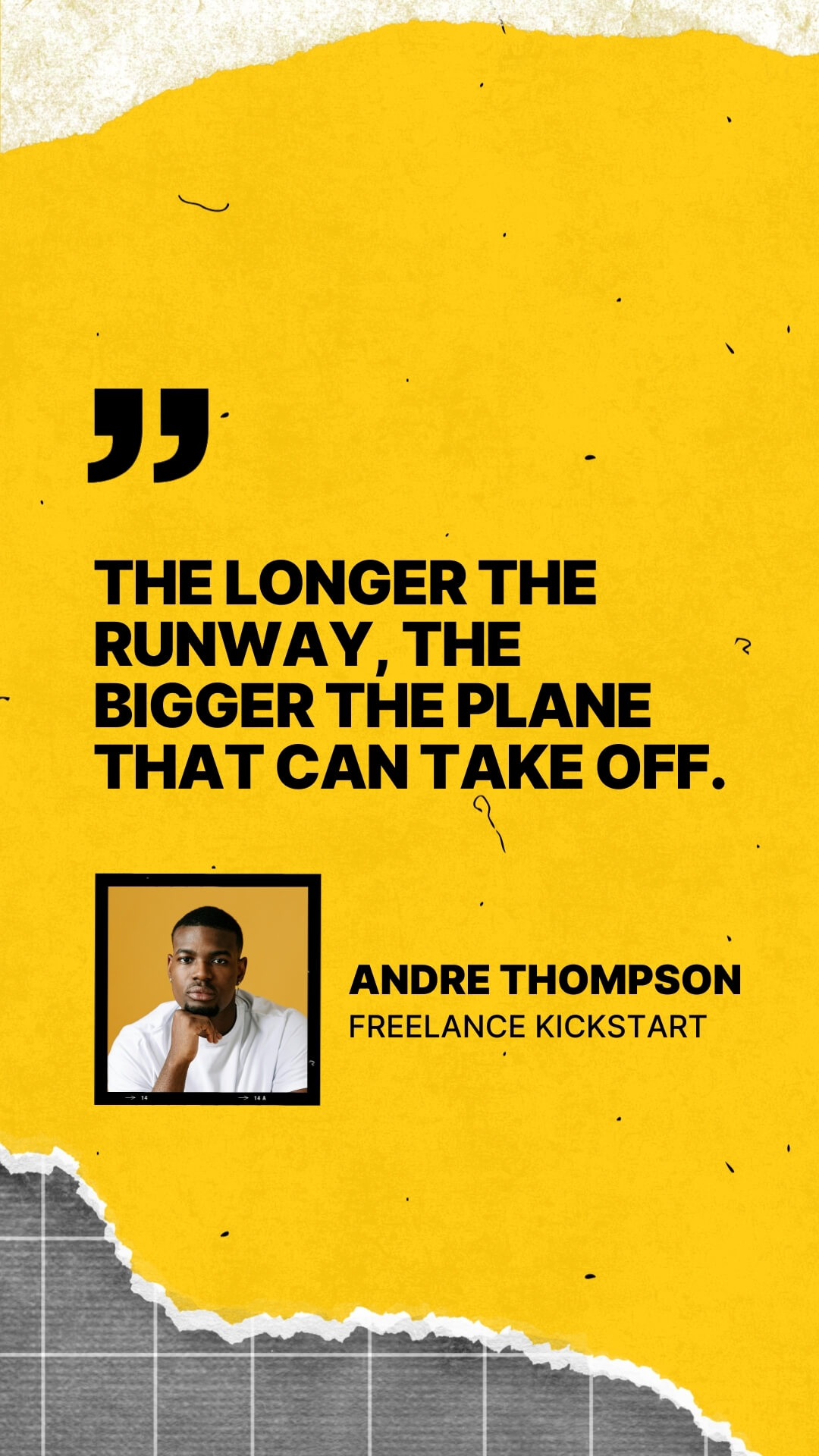 The Polaroid Kit template design "Type Quote" with 9x16 aspect ratio