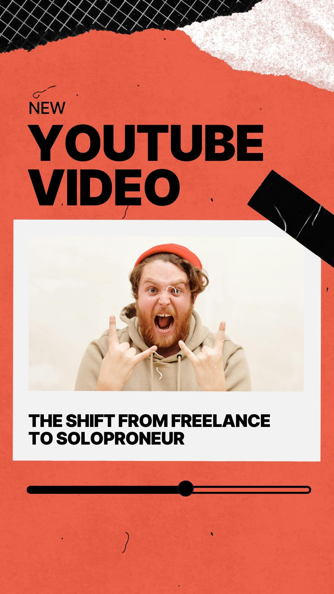 The Polaroid Kit template design "Social Youtube" with 9x16 aspect ratio