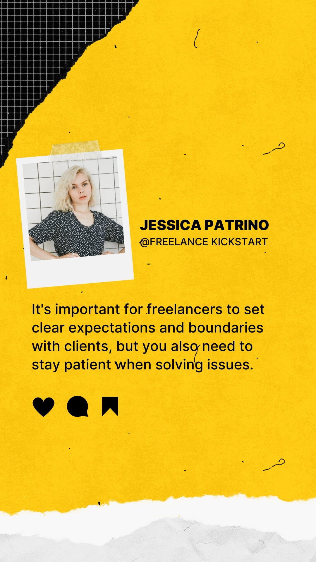 The Polaroid Kit template design "Social Tweet 03" with 9x16 aspect ratio