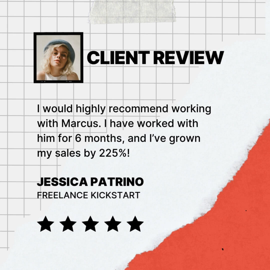 The Polaroid Kit template design "Client Review" with 1x1 aspect ratio