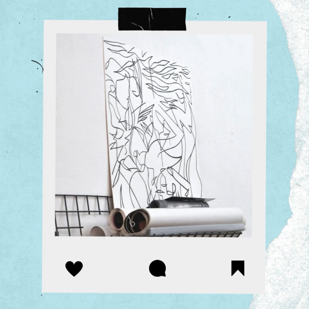 The Polaroid Kit template design "Social Instagram" with 1x1 aspect ratio