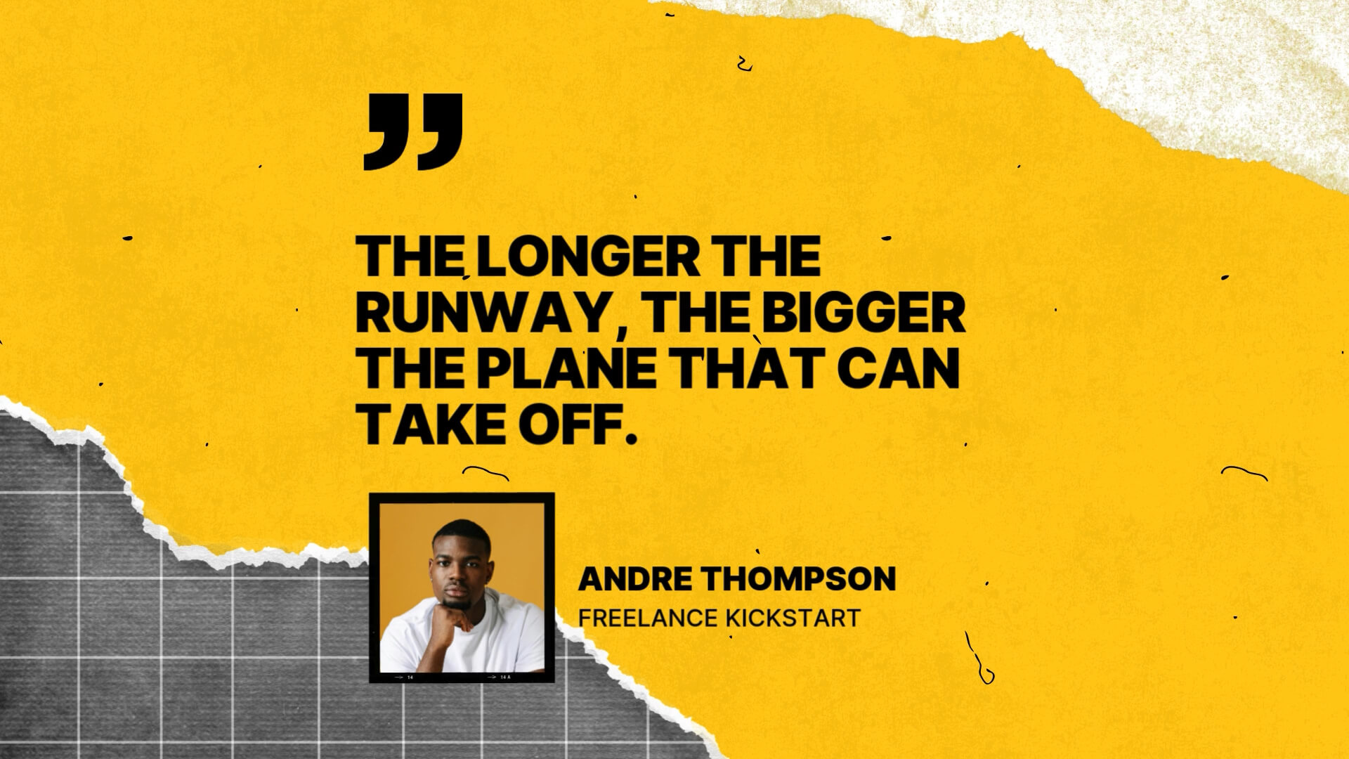 The Polaroid Kit template design "Type Quote" with 16x9 aspect ratio