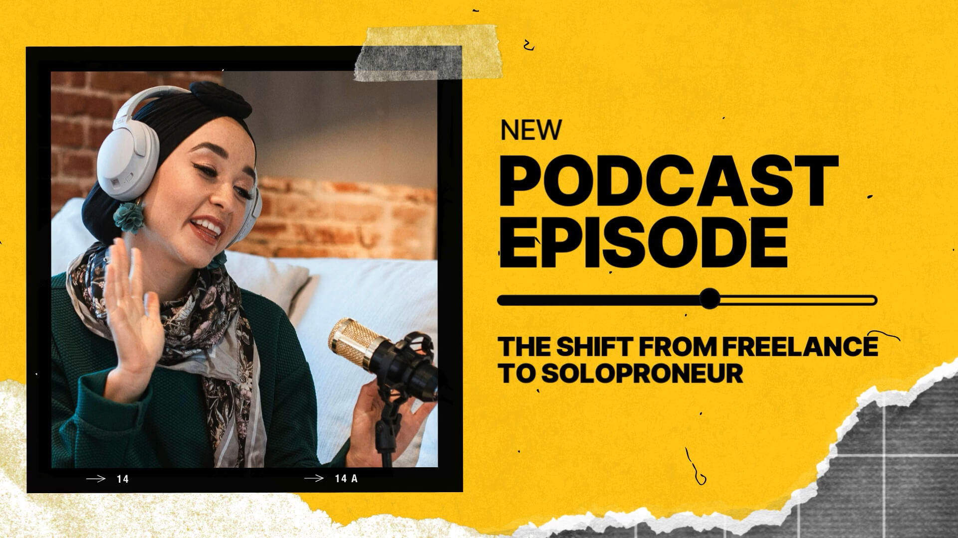 The Polaroid Kit template design "Social Podcast" with 16x9 aspect ratio