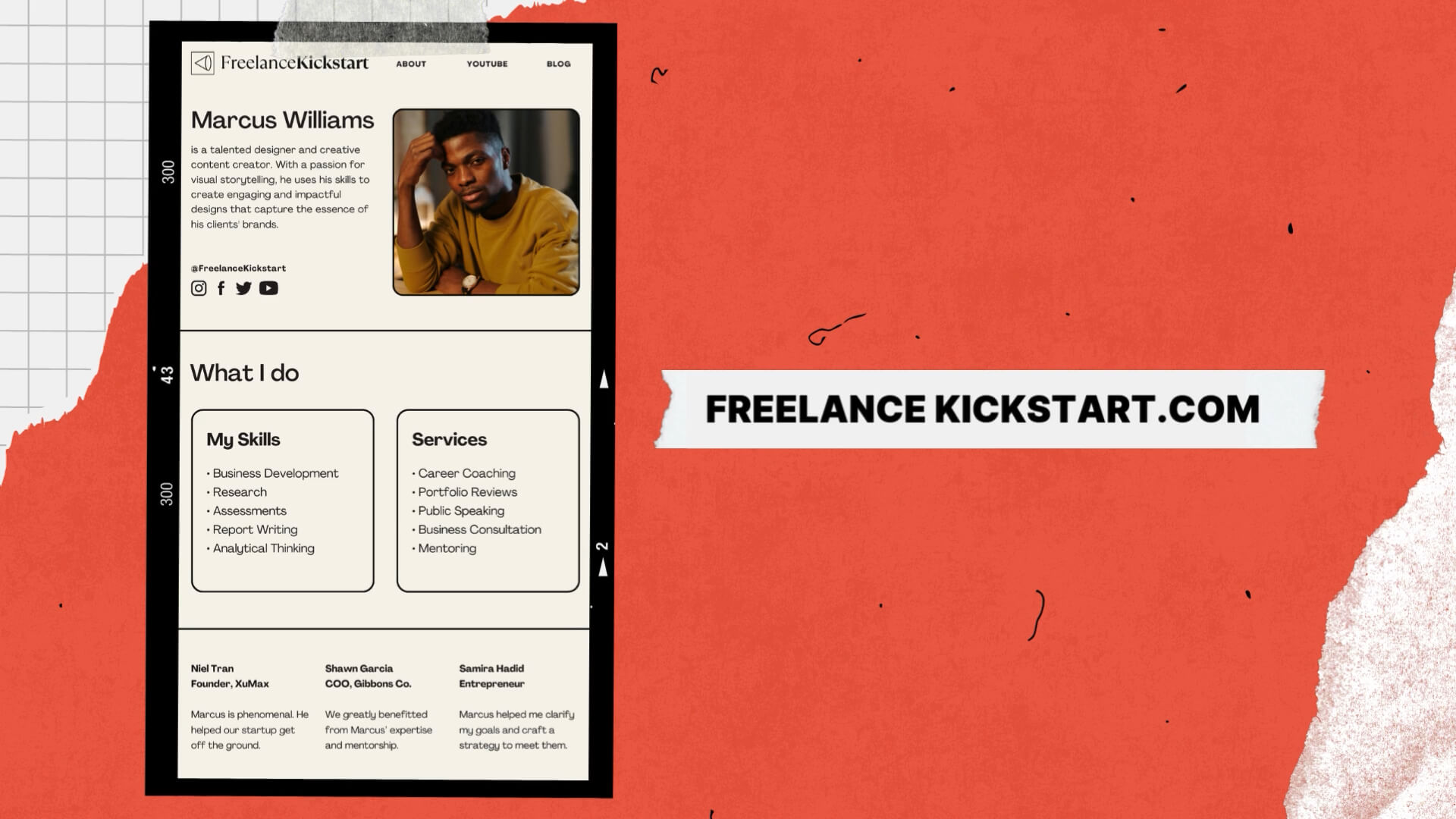 The Polaroid Kit template design "Website" with 16x9 aspect ratio