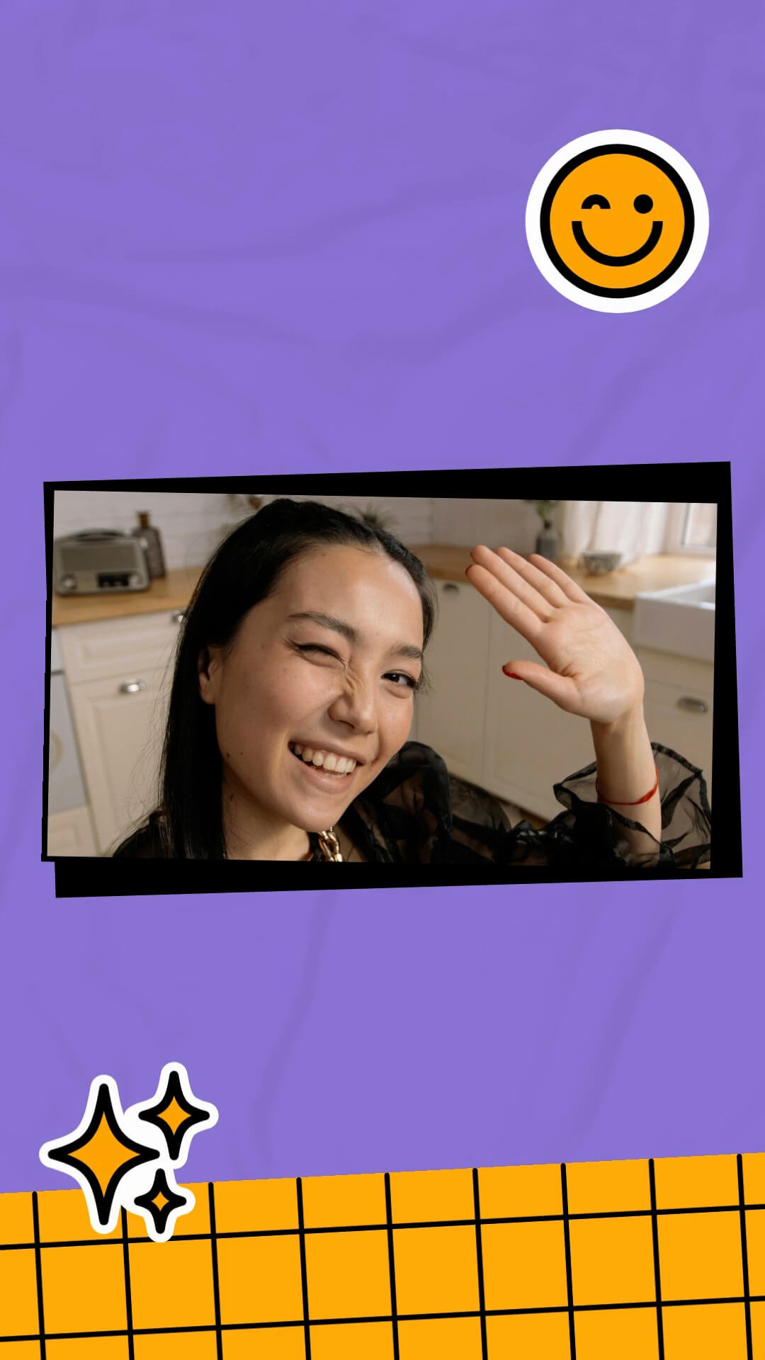 The Sticker Kit template design "Frame 1Up 04" with 9x16 aspect ratio