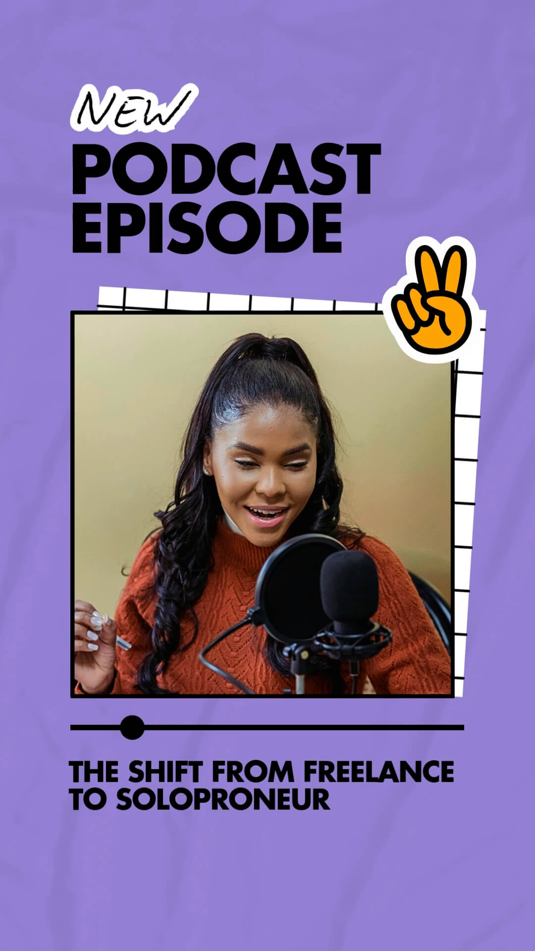 The Sticker Kit template design "Social Podcast" with 9x16 aspect ratio