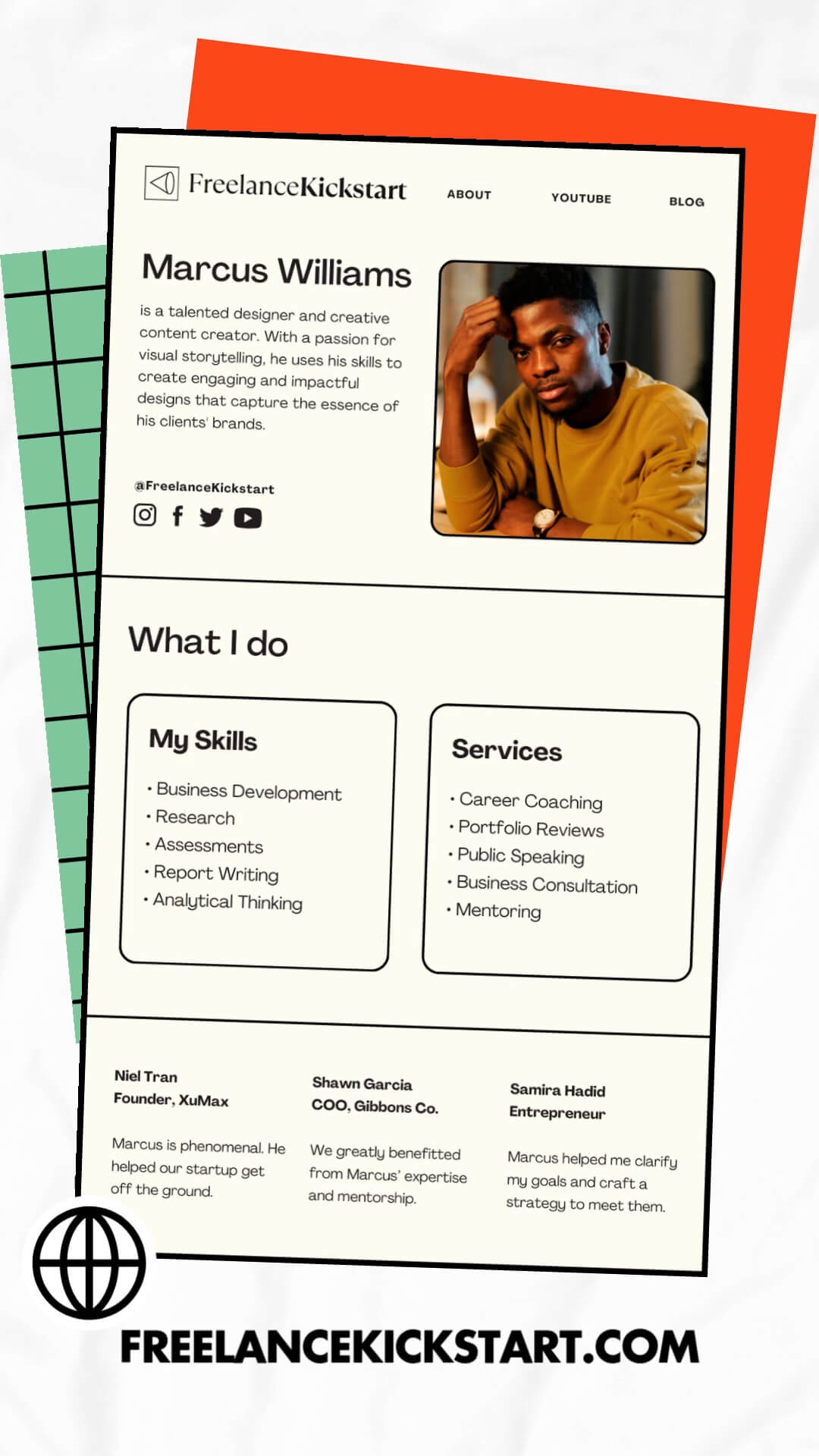 The Sticker Kit template design "Website" with 9x16 aspect ratio