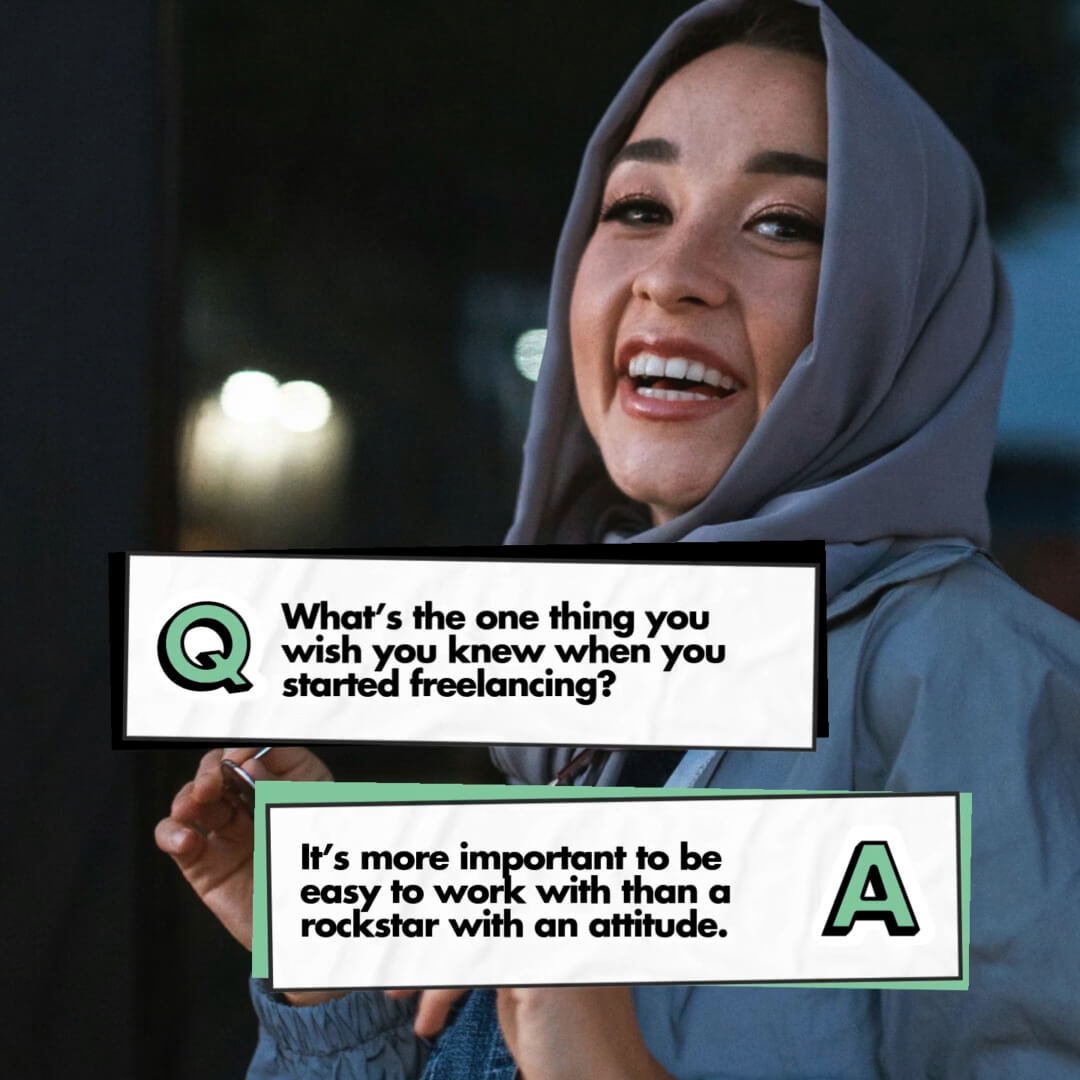 The Sticker Kit template design "Q&A" with 1x1 aspect ratio