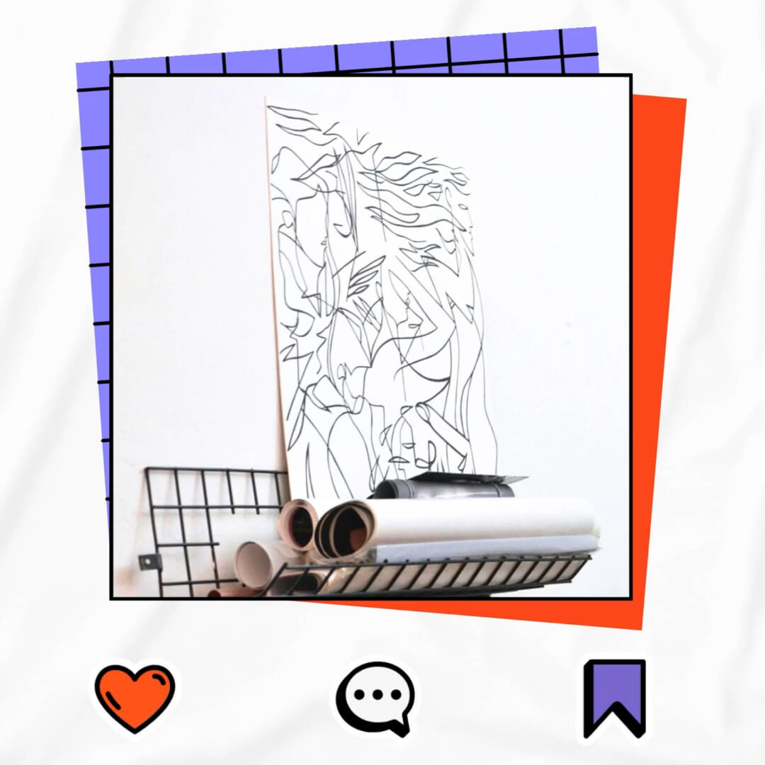 The Sticker Kit template design "Social Instagram" with 1x1 aspect ratio