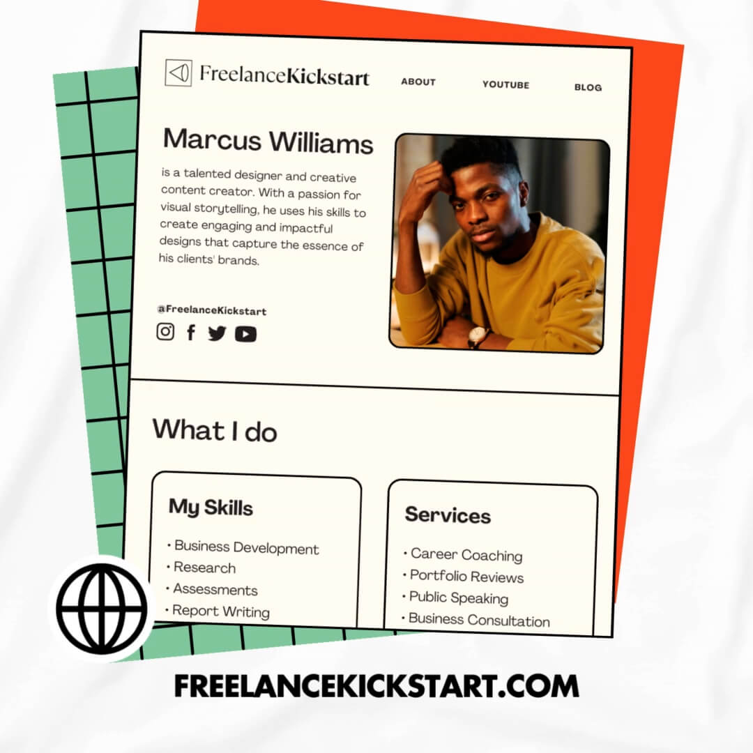 The Sticker Kit template design "Website" with 1x1 aspect ratio