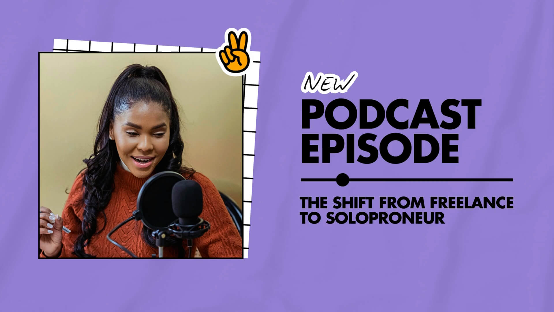 The Sticker Kit template design "Social Podcast" with 16x9 aspect ratio