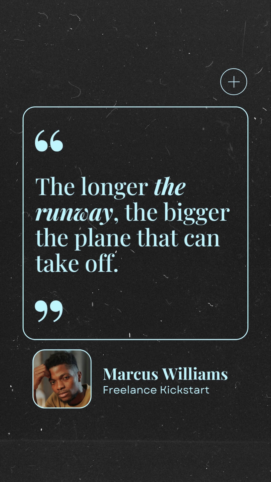The Film Kit template design "Type Quote" with 9x16 aspect ratio