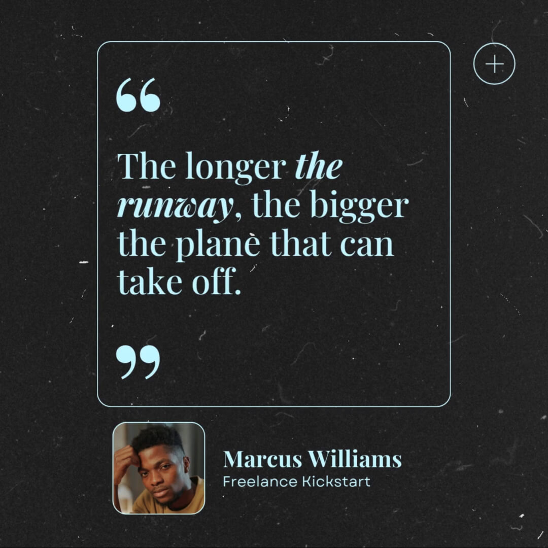 The Film Kit template design "Type Quote" with 1x1 aspect ratio