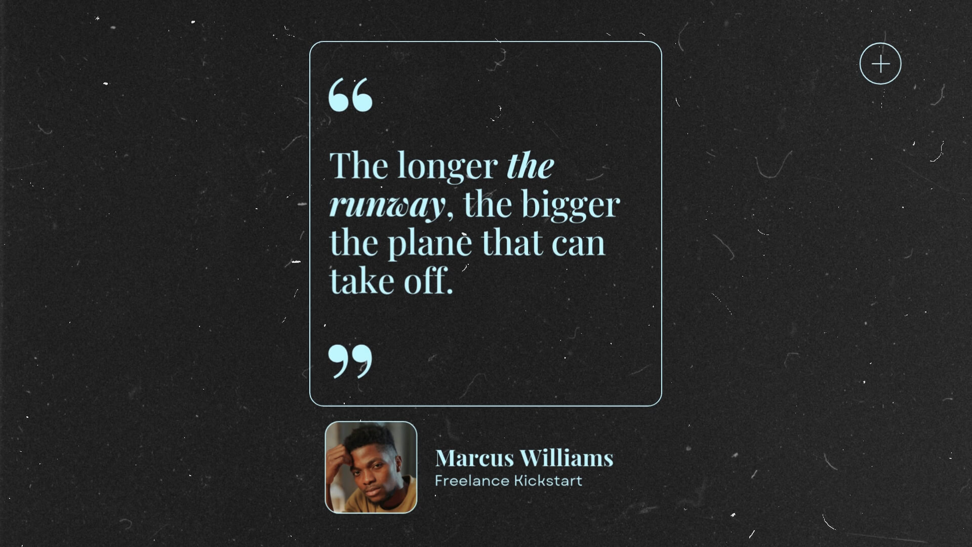 The Film Kit template design "Type Quote" with 16x9 aspect ratio