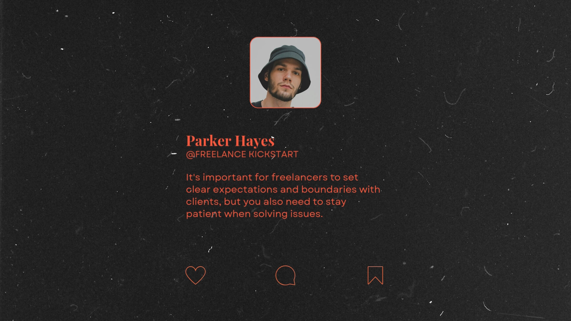 The Film Kit template design "Social Tweet 01" with 16x9 aspect ratio