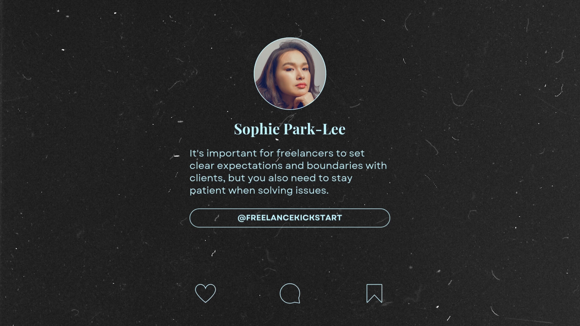 The Film Kit template design "Social Tweet 03" with 16x9 aspect ratio