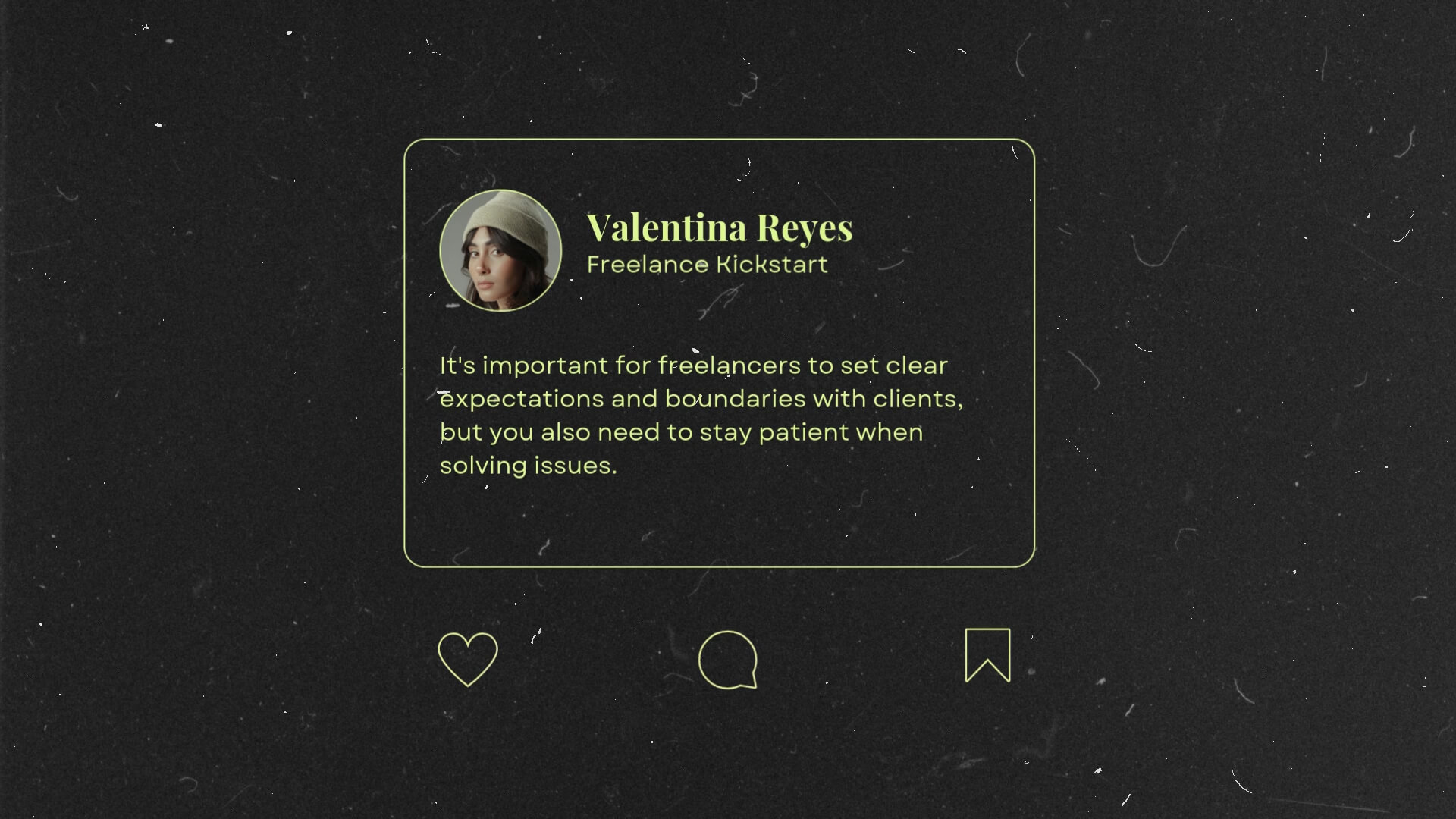 The Film Kit template design "Social Tweet 02" with 16x9 aspect ratio