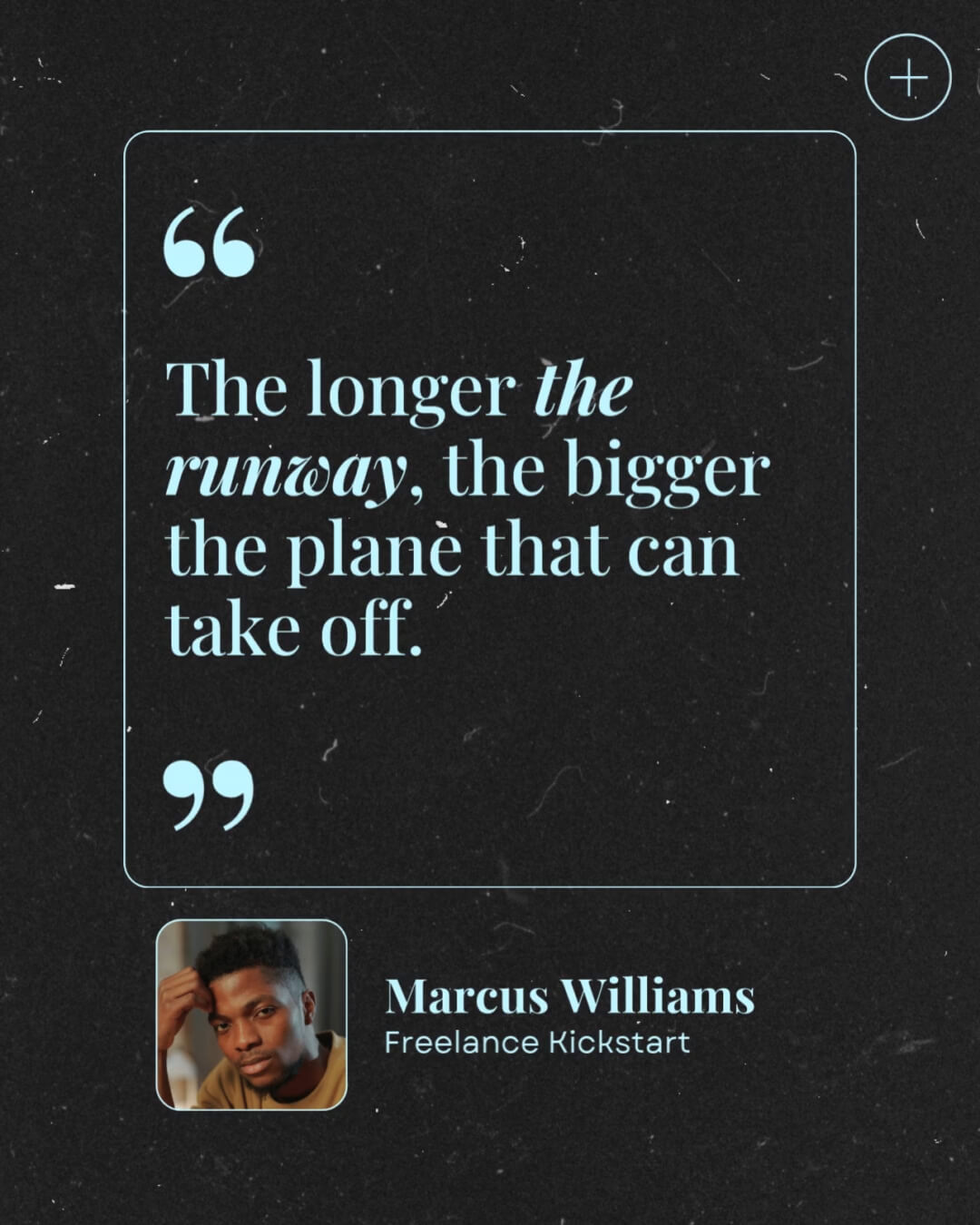 The Film Kit template design "Type Quote" with 4x5 aspect ratio