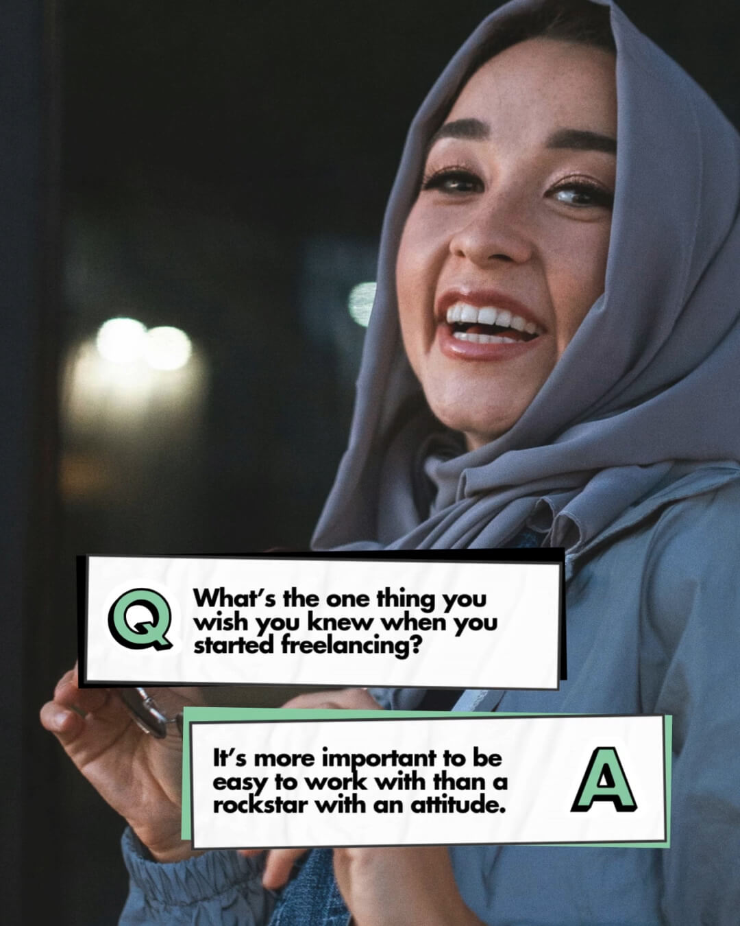 The Sticker Kit template design "Q&A" with 4x5 aspect ratio