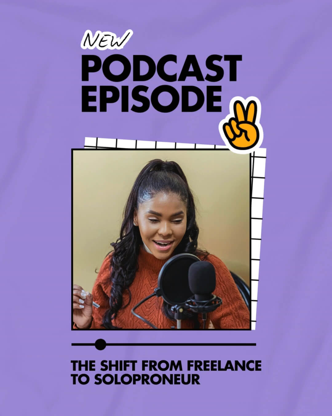 The Sticker Kit template design "Social Podcast" with 4x5 aspect ratio