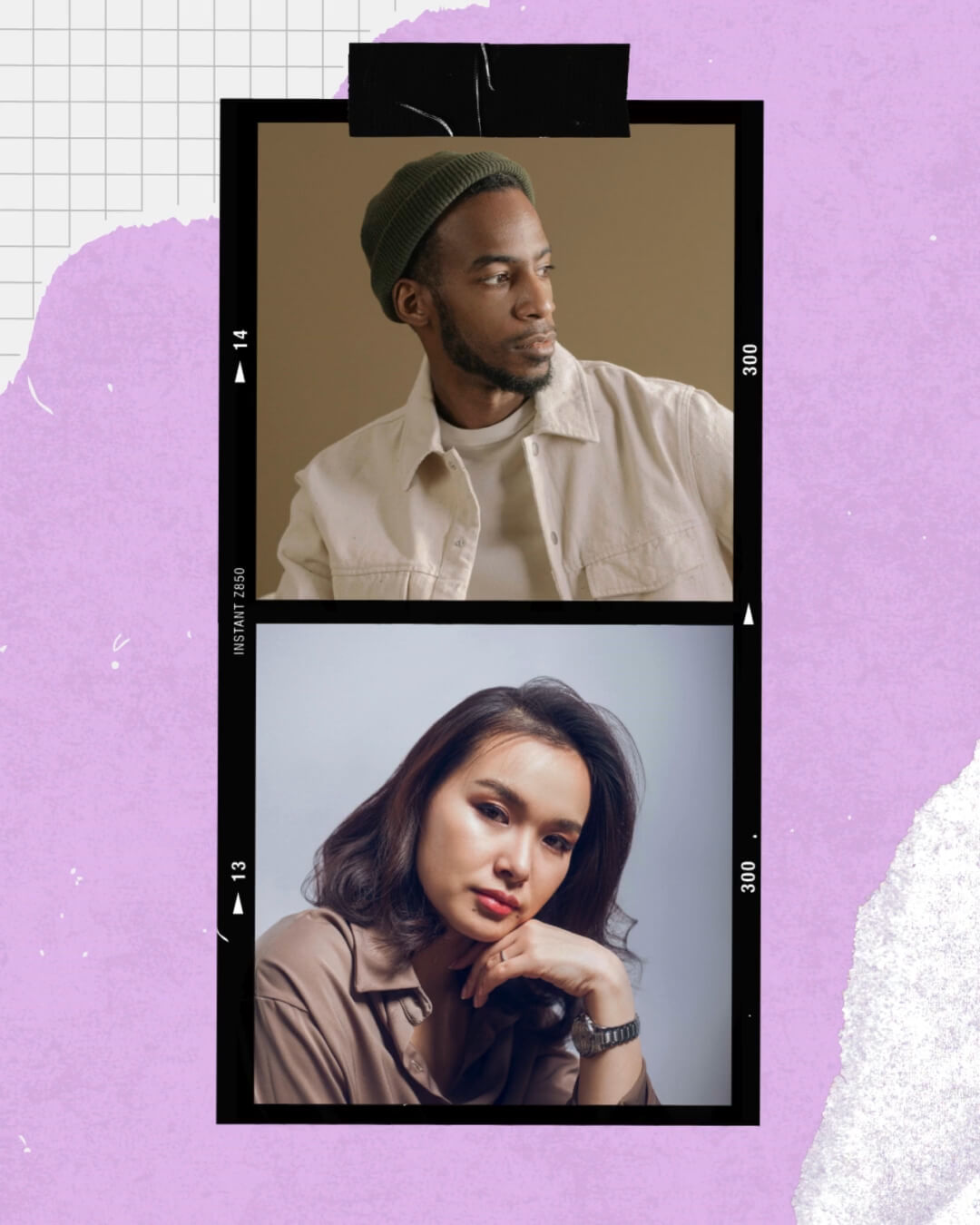 The Polaroid Kit template design "Frame 2Up 01" with 4x5 aspect ratio