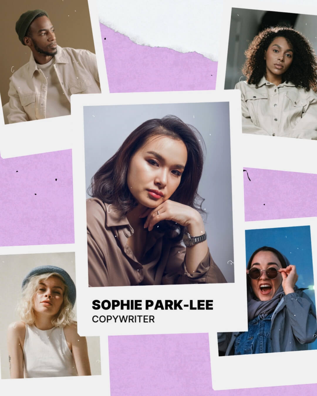 The Polaroid Kit template design "Frame 5Up" with 4x5 aspect ratio
