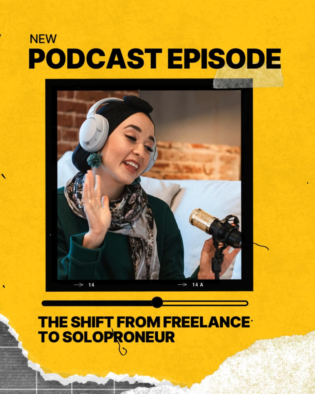 The Polaroid Kit template design "Social Podcast" with 4x5 aspect ratio