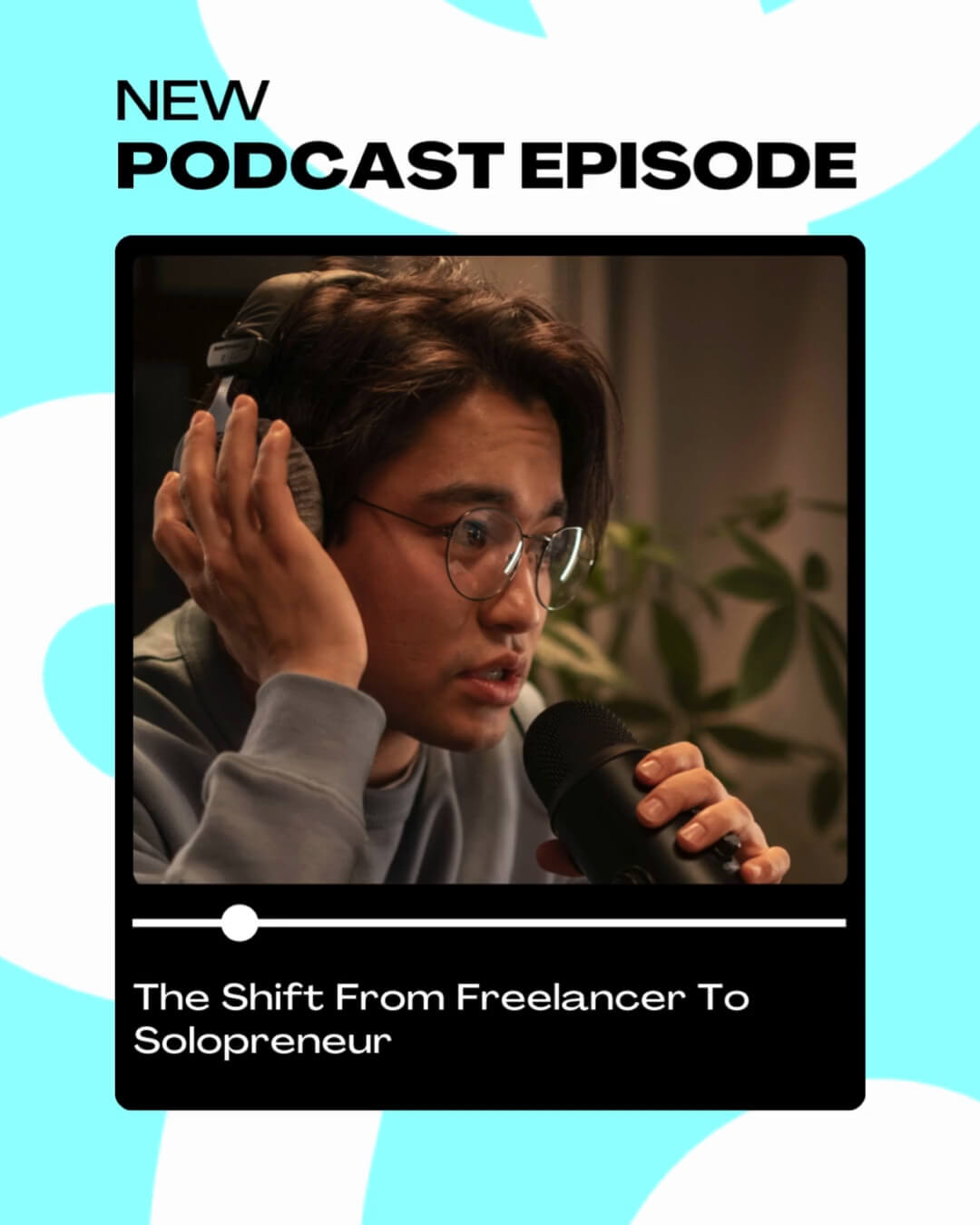 The LoopDeLoop Kit template design "Social Podcast" with 4x5 aspect ratio