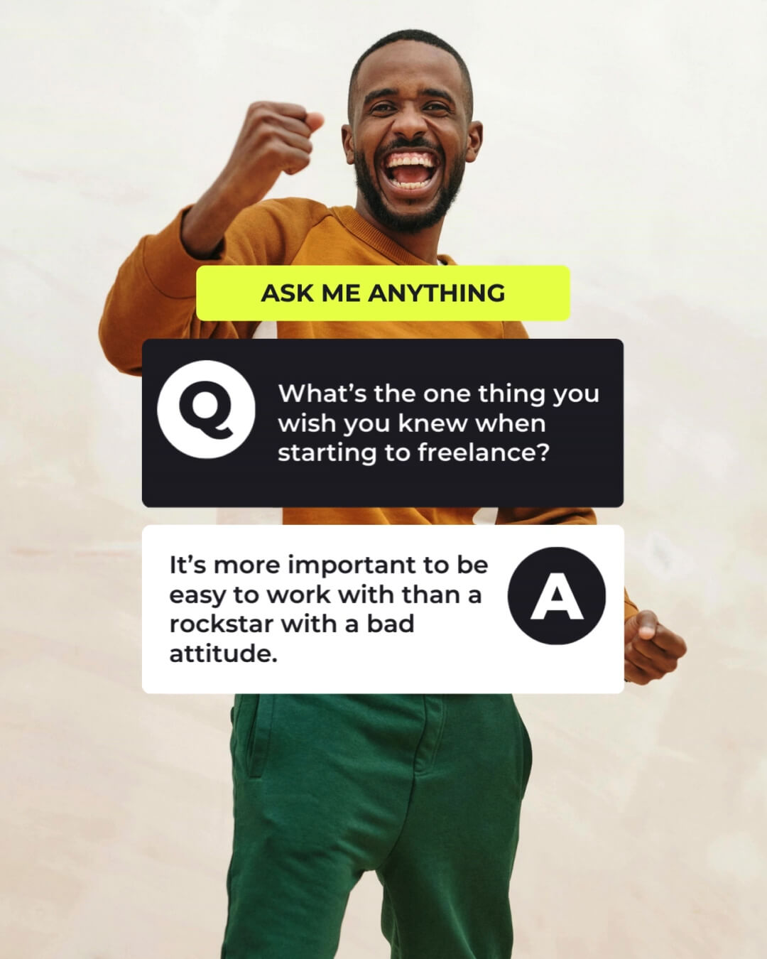 The Widget Kit template design "Q&A" with 4x5 aspect ratio