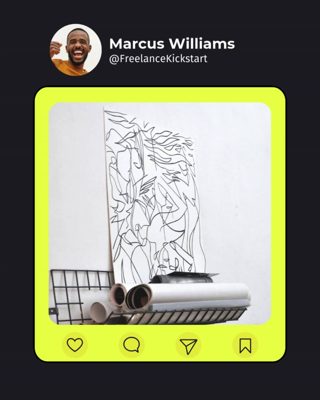 The Widget Kit template design "Social Instagram" with 4x5 aspect ratio