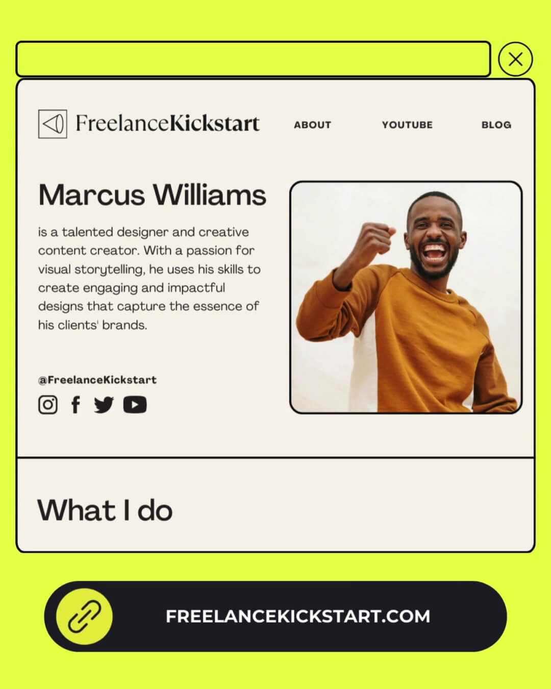 The Widget Kit template design "Website" with 4x5 aspect ratio