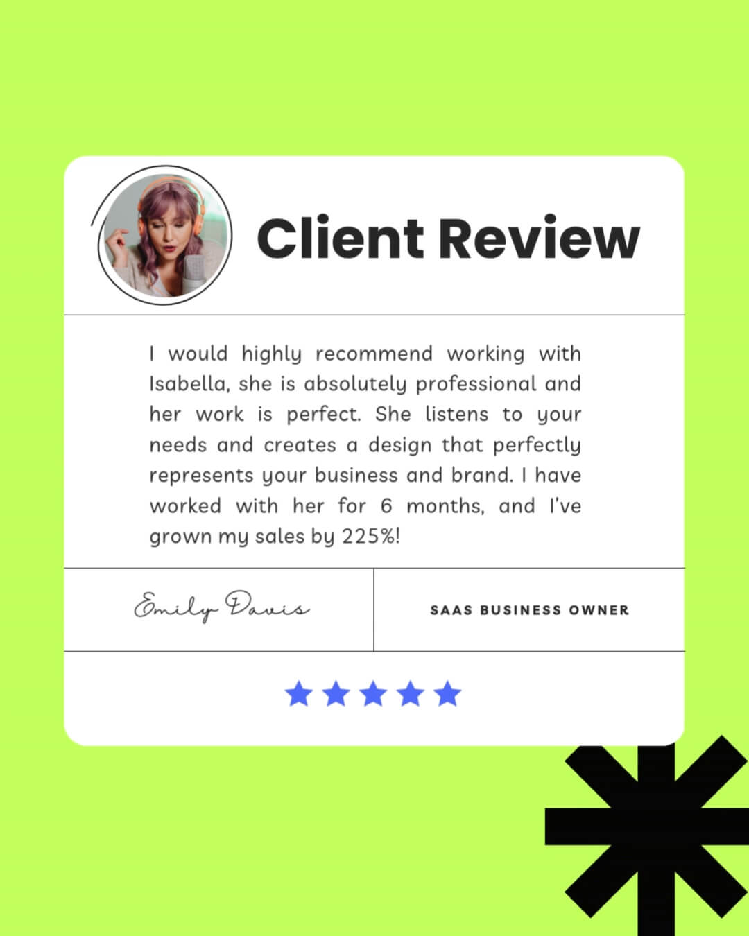 The Doodle Kit template design "Client Review" with 4x5 aspect ratio