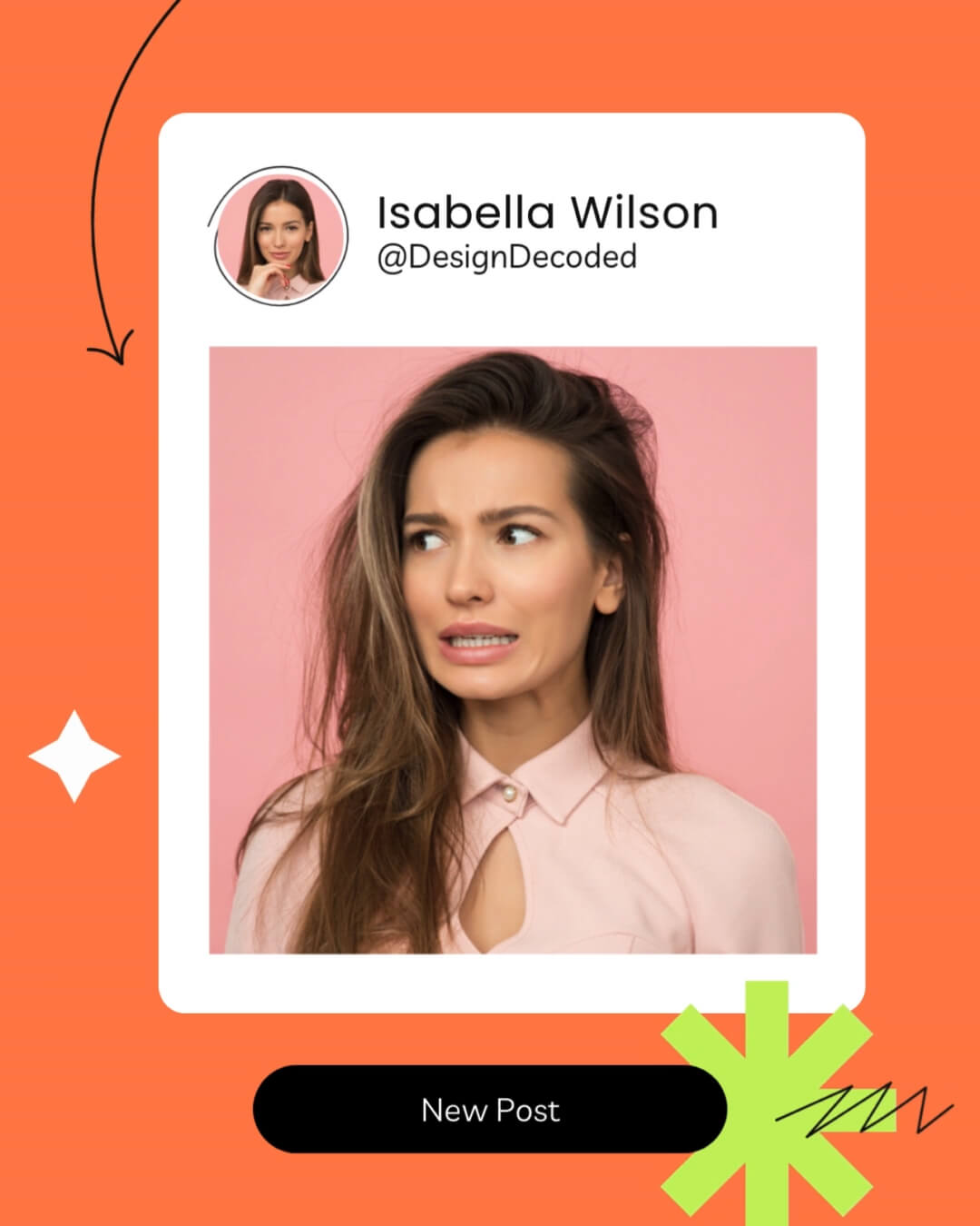 The Doodle Kit template design "Social Instagram" with 4x5 aspect ratio
