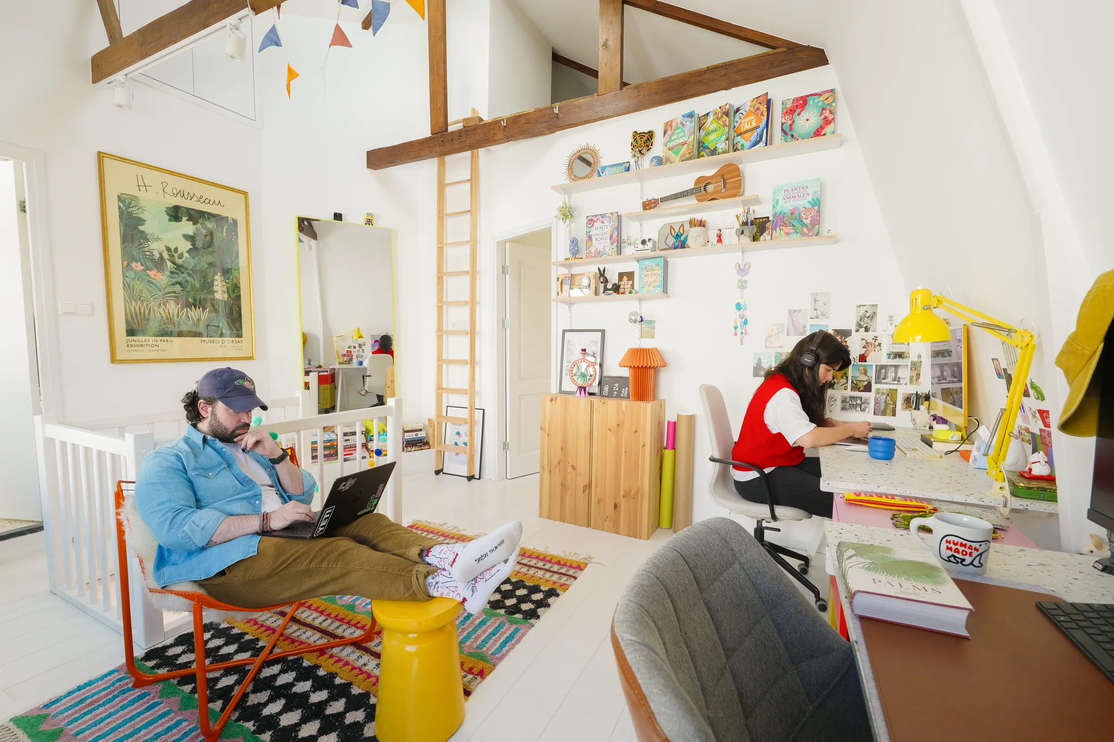 How A Creative Couple Live and Work in Their Small Amsterdam Loft