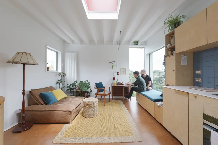 How an Architect Turned an Old Garage into Small Three-Level Home in New Zealand