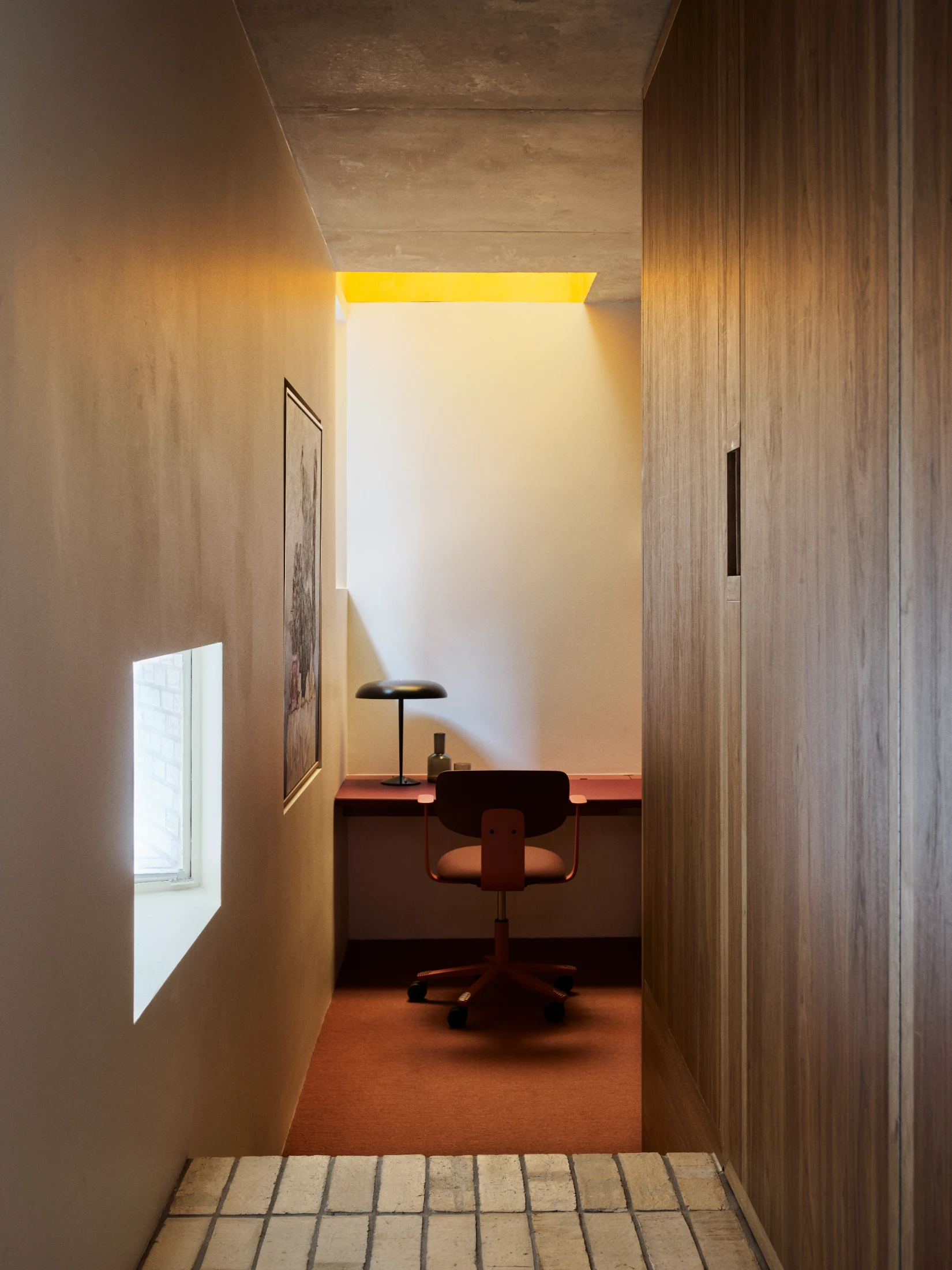 A view into the study.