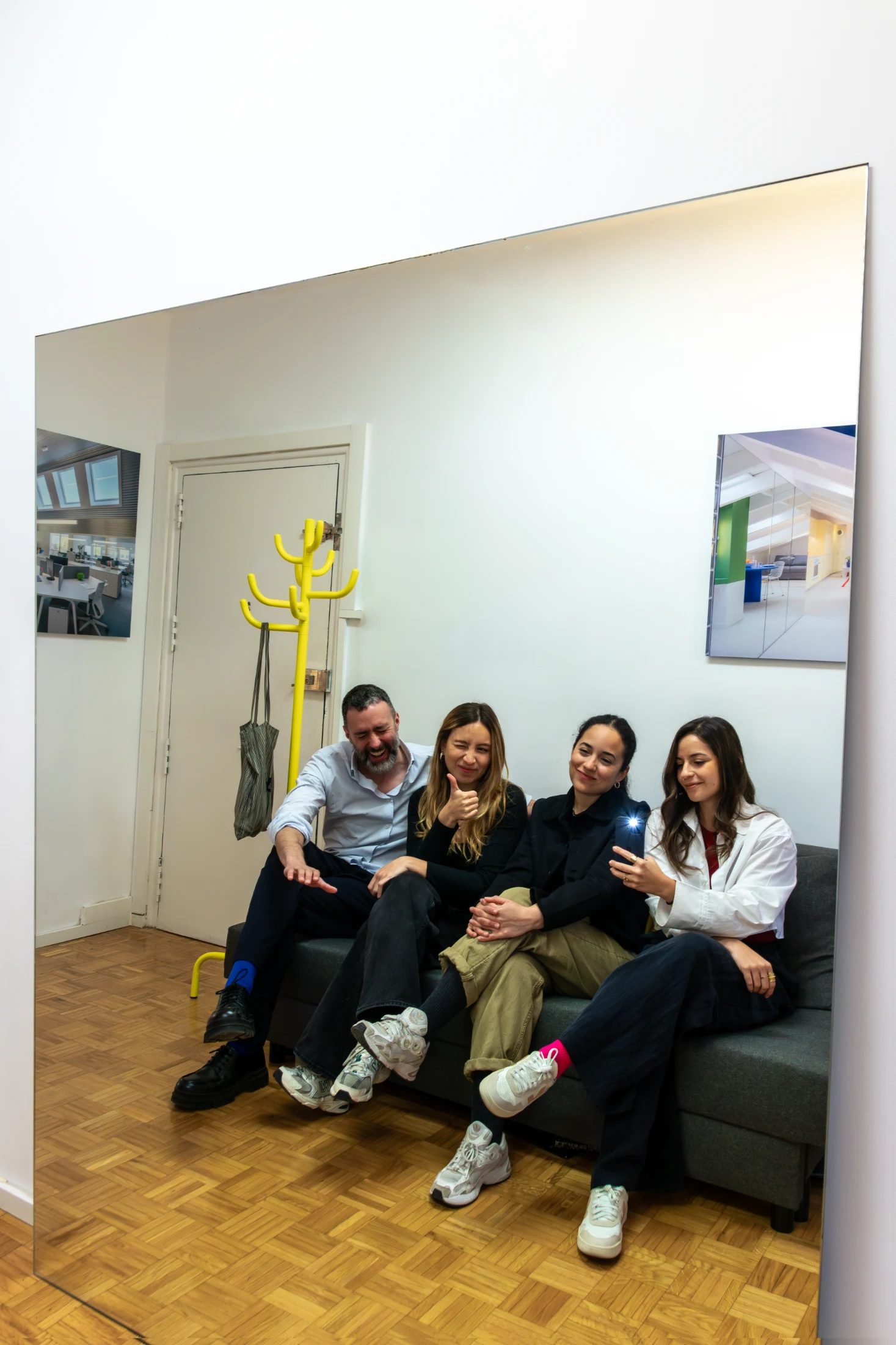 From left: Gonzalo, María Camila Martínez (Maclas), Carol Linares and María Cecilia Cordero (Coti).