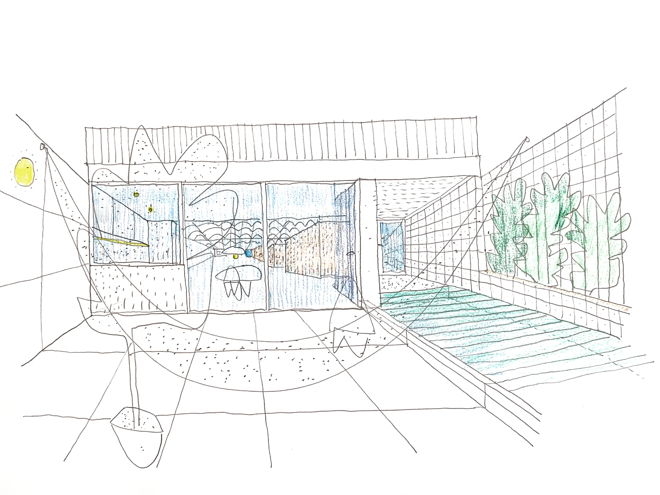 One of Gonzalo's illustrations for gon architects' award-winning project, Casavera.