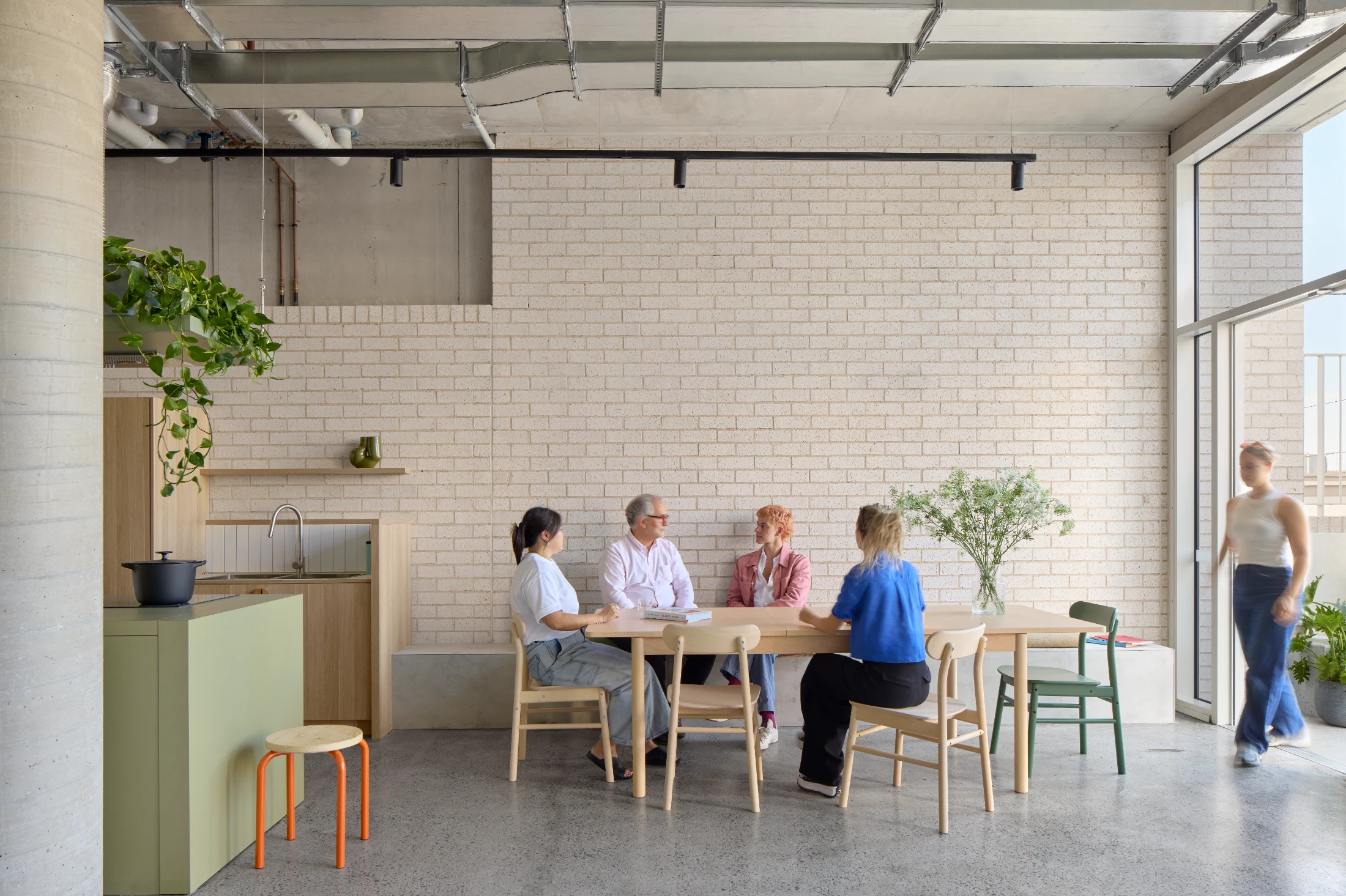 One of the communal spaces within Nightingale Marrickville in collaboration with Fresh Hope Communities by SJB. Image: Tom Roe.