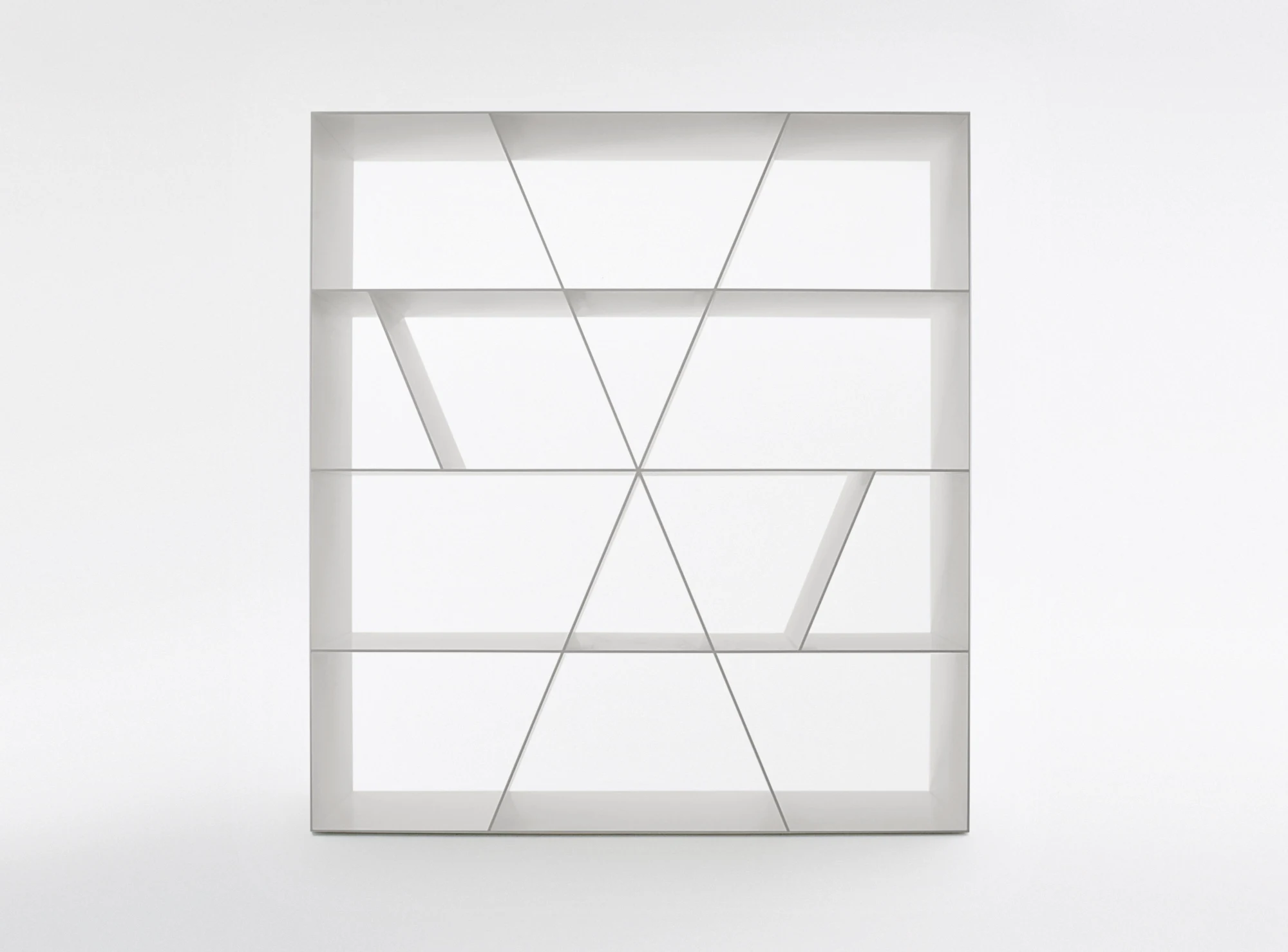 Shelf X, designed by Naoto Fukasawa for B&B Italia and made from homogeneous white Corian®, this is one concept that came to Fukasawa